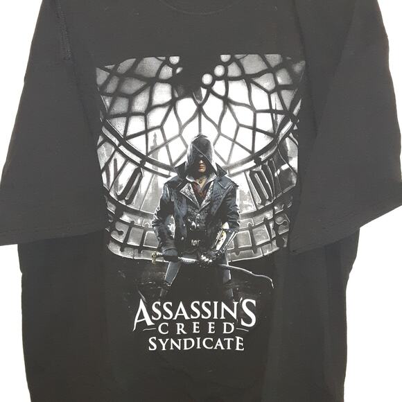 Assassins Creed Syndicate T Shirt Mens 2XL Video Game Black Short Sleeve 2015 - Picture 1 of 6